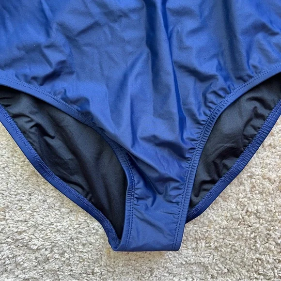 Coastal Blue Navy Blue Halter One-Piece Swimsuit - Picture 3 of 8